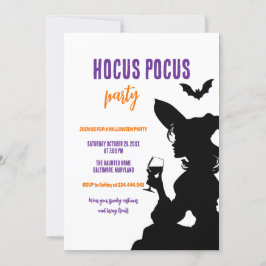Invitación Hocus Pocus Fiesta Halloween Fiesta de brujas
