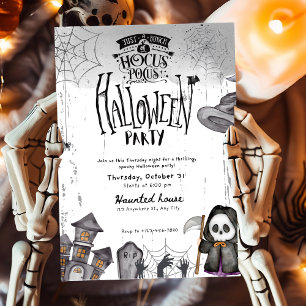 Invitación Hocus Pocus Halloween Fiesta de brujas