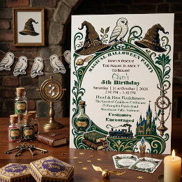 Invitación Hocus Pocus Mágico Cumpleaños de Cuento de Hadas d