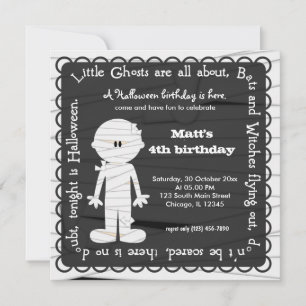 Invitación Hocus Pocus Mummy Cumpleaños