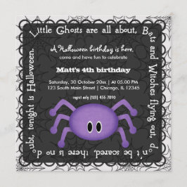 Invitación Hocus Pocus Spider Cumpleaños