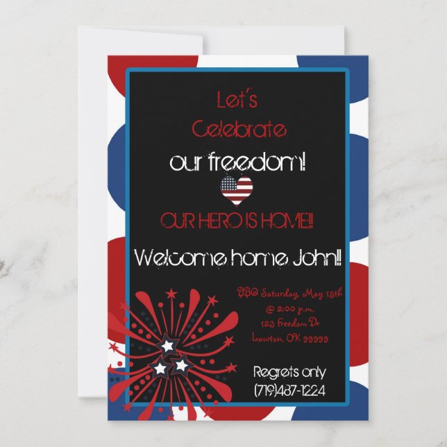 INVITACIÓN ¡HOGAR AGRADABLE!! NUESTRO HÉROE (Anverso)