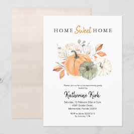 Invitación Hogar Calabaza Dulce Fiesta Calentador Casa