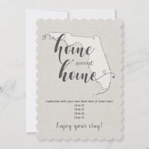 Invitación Hogar Dulce Hogar Florida Personalizado