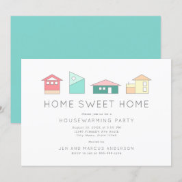 Invitación Hogar dulce hogar Minimalista Fiesta de calentamie