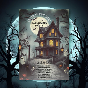 Invitación Hogar embrujado fiesta Gótico de adultos de Hallow