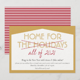 Invitación Hogar para las fiestas divertidas de Nochevieja