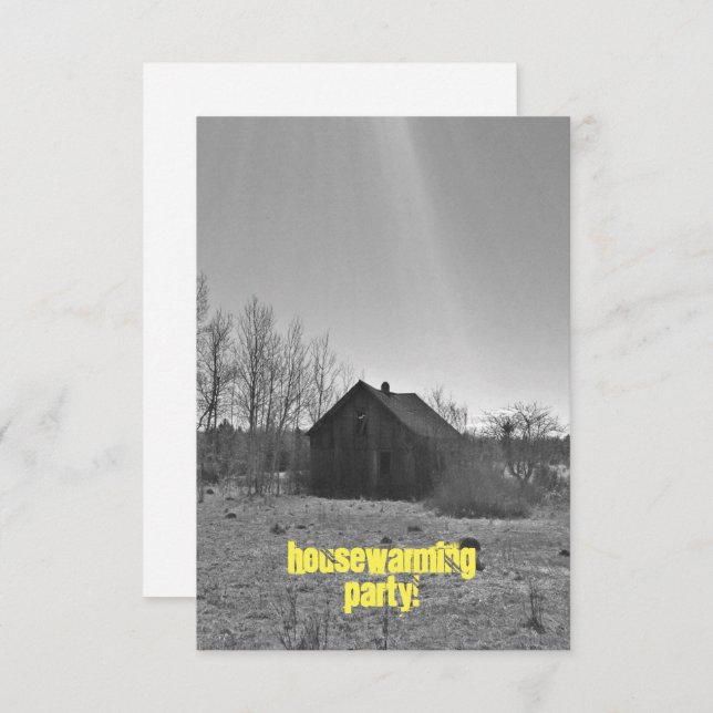 Invitación Hogar rústico de la diversión del fiesta del (Anverso / Reverso)