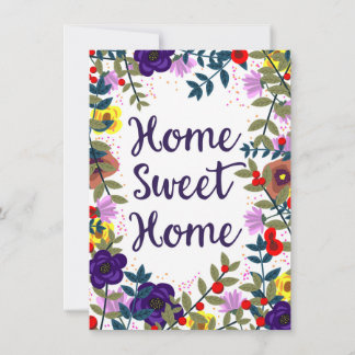 Invitación Hogar Sweet Home Floral Reef
