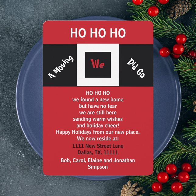 Invitación HOHOHO New Address Holiday Moving Announcement (Subido por el creador)
