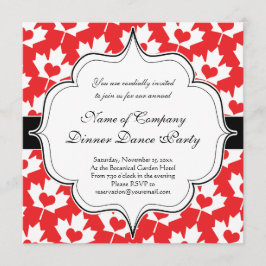 Invitación Hoja de arce canadiense clásica de la bandera con