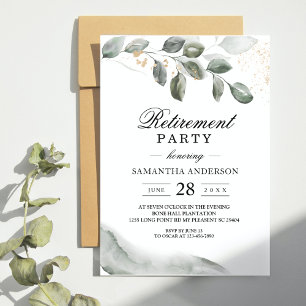 Invitación Hoja de color de agua de la vegetación suave Pol