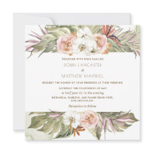 Hoja de Palma Floral Tropical, Boda De La Plaza Ve