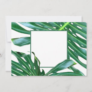 Invitación Hoja de palma, personalización del follaje tropica