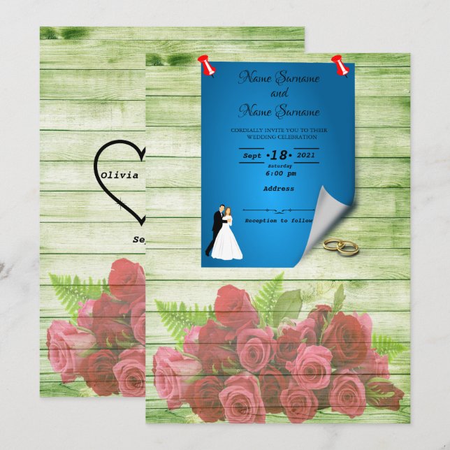 Invitación Hoja de papel (Anverso / Reverso)