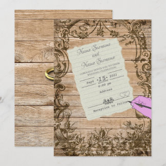Invitación Hoja de papel