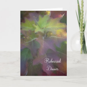 Invitación Hoja de roble Hidrangea Boda Ensayo Cena