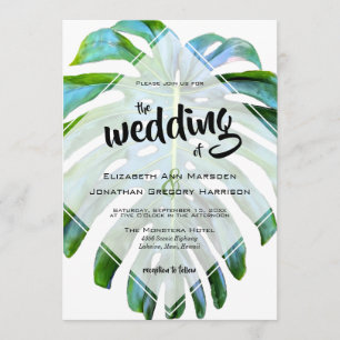 Invitación Hoja del Boda de fotografía Tropical Beach Hawaii