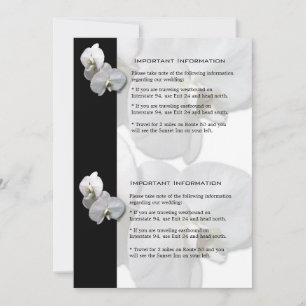 Invitación Hoja informativa de orquídeas blancas 4