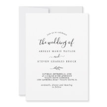 Hoja mínima | Boda blanco y negro