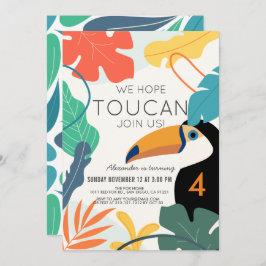 Invitación Hoja Tropical Turca Niños Modernos Cumpleaños