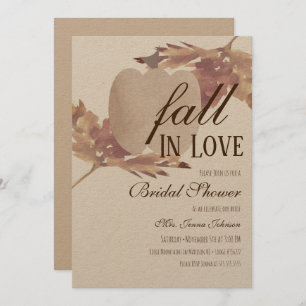 Invitación Hojalata de color de agua Rústica de calabaza de n