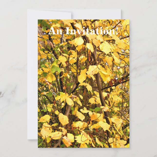 INVITACIÓN HOJAS AMARILLAS DE OTOÑO (Anverso)