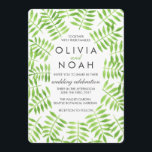 Invitación Hojas de acuarela<br><div class="desc">El diseño boda de las hojas de acuarela fue creado por Eggplant y Purple. Este diseño se compone de hojas verdes frescas pintadas en acuarela. Este diseño moderno complementa las bodas de primavera temprana,  que acogen nuevos comienzos con un verde y exuberante.</div>