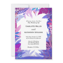 Hojas de acuarela tropical Boda moderna