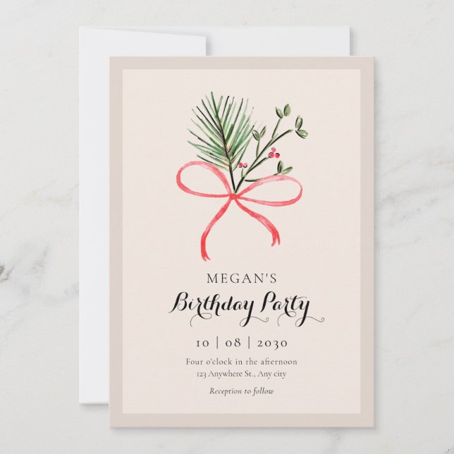 Invitación Hojas de arco (Anverso)