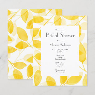 Invitación Hojas de color amarillo dorado