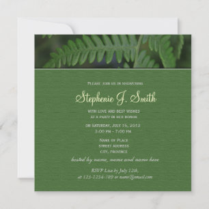 Invitación Hojas de helecho verde primavera boda de ducha de