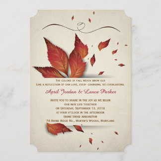 Invitación Hojas de la caída