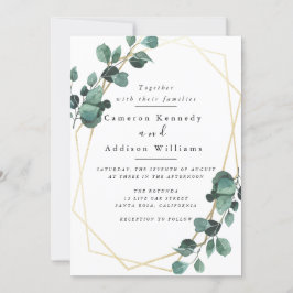 Invitación Hojas de oliva, Boda de la vegetación