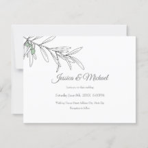 Hojas de oliva verdes dibujadas a mano