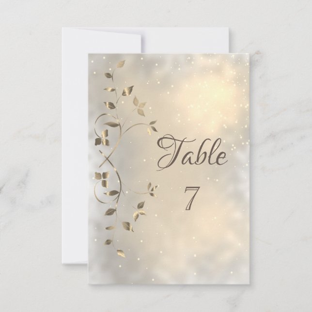 Invitación Hojas de oro con estilo elegante (Anverso)