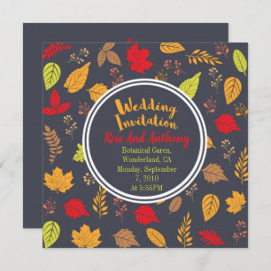 Invitación Hojas de otoño