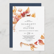 Hojas de otoño | Boda Casual Blanco y Borgoña