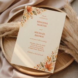 Invitación Hojas de Otoño Cálidas