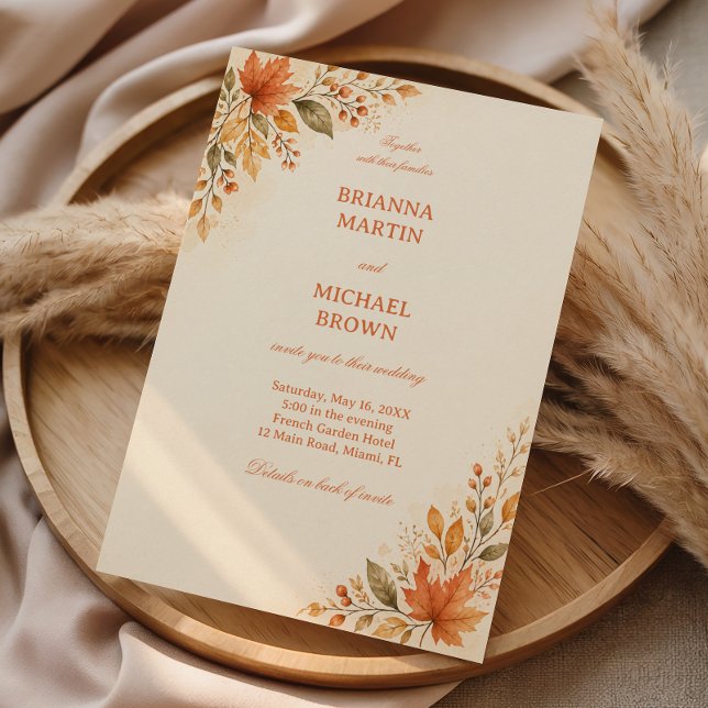 Invitación Hojas de Otoño Cálidas (Subido por el creador)