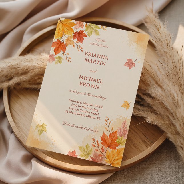 Invitación Hojas de Otoño Cálidas (Subido por el creador)