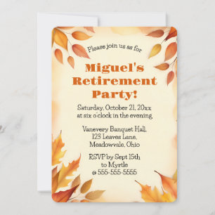 Invitación Hojas de otoño editables