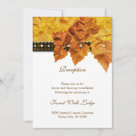 Invitación Hojas de otoño tejen diamante RECEPCIÓN