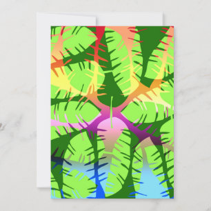 INVITACIÓN HOJAS DE PLÁTANO ABSTRACT BOTÁNICO