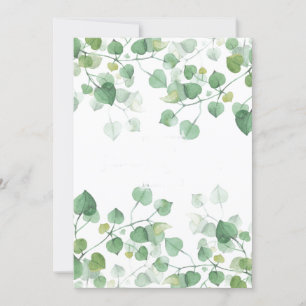 Invitación Hojas Enmarcadas Florales Hermosas