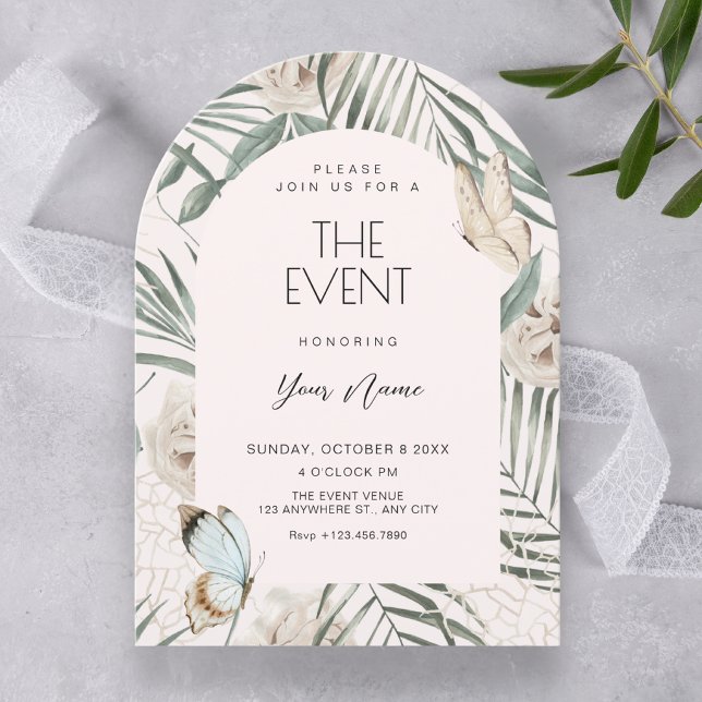 Invitación Hojas florales (Subido por el creador)