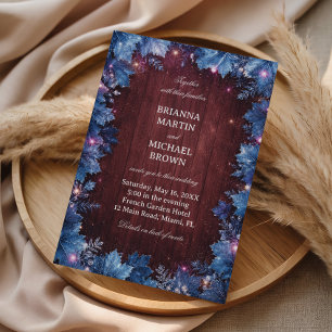 Invitación Hojas Heladas Relucientes Alrededor