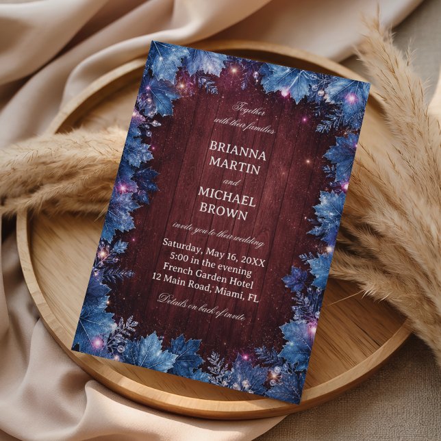 Invitación Hojas Heladas Relucientes Alrededor (Subido por el creador)