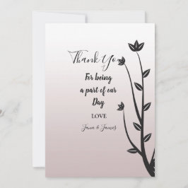 Invitación Hojas modernas elegantes simples gracias