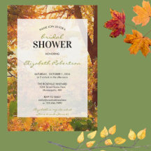 Hojas otoñales y ducha de novia Sunshine